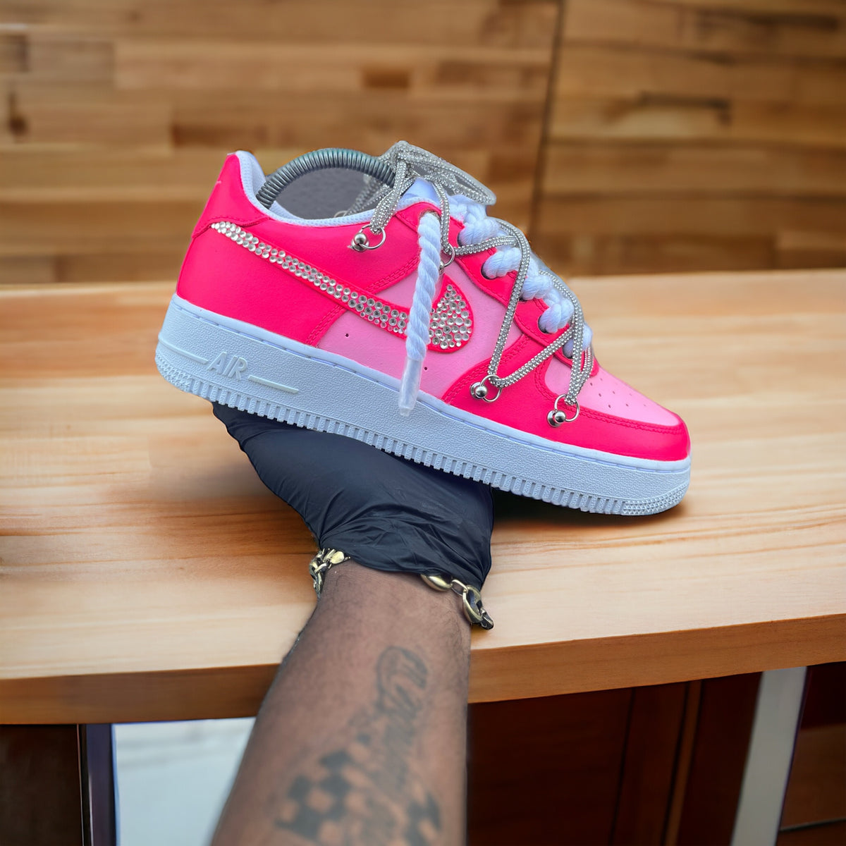 Custom Hot pink Air Force 1s - Kiaun's Customs LLC