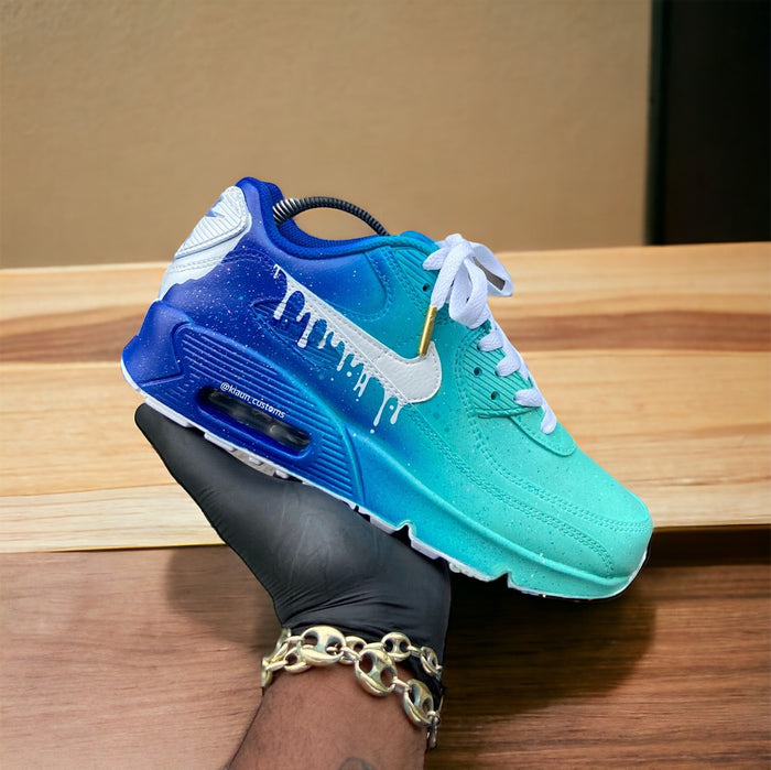 Custom Turquoise Airmax 90 - Kiaun's Customs LLC