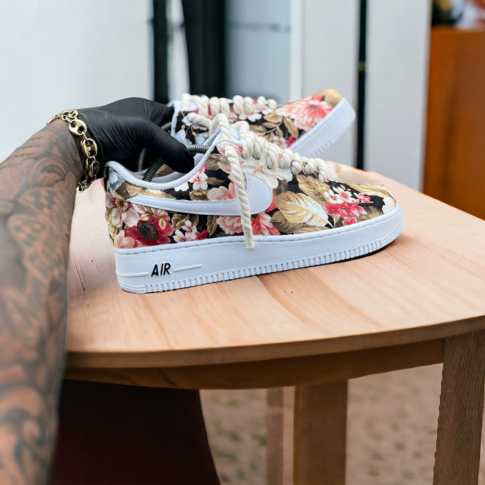 Custom Flower Print Air Force 1. - Kiaun's Customs LLC