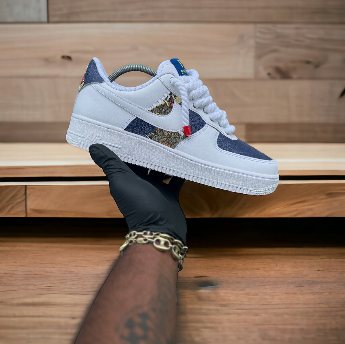 Custom Nike Air force 1s Polo Themed - Kiaun's Customs LLC