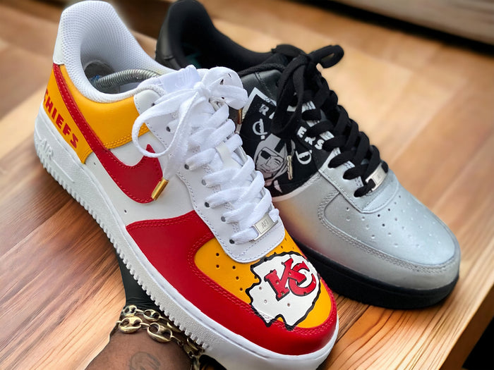 Custom Kansas City Chiefs Themed Af1s - Kiauns Customs LLC