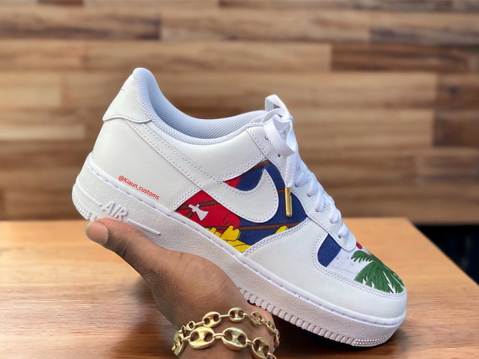 Custom Haitian Themed Air Force 1s - Kiauns Customs LLC