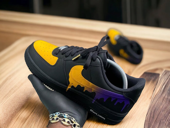 Custom Lakers Themed Af1s - Kiauns Customs LLC