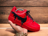 Custom Red Drip Air Force 1s. - Kiauns Customs LLC