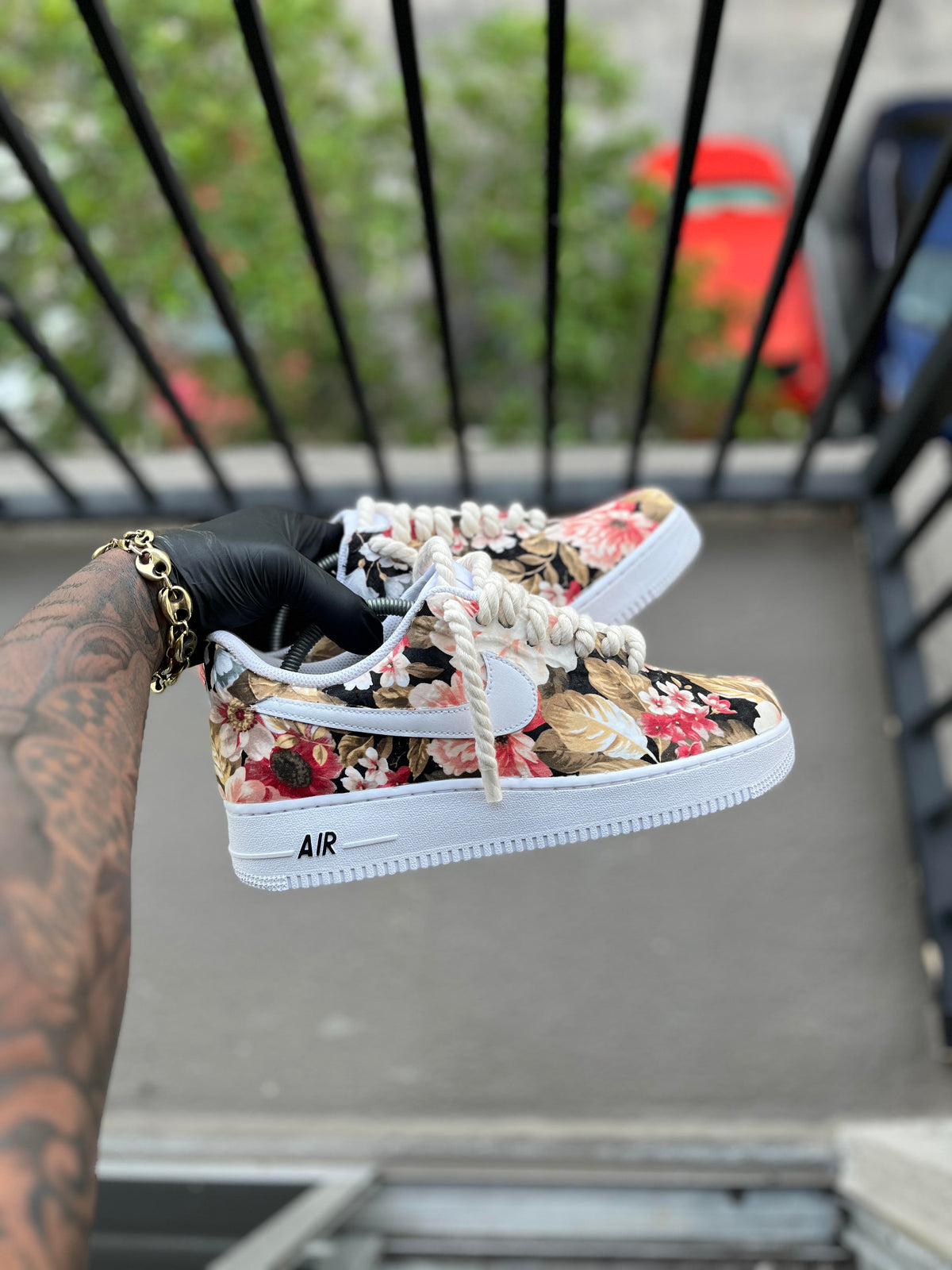 Custom Flower Print Air Force 1. - Kiaun's Customs LLC