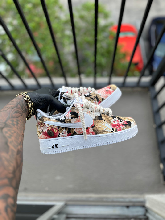 Custom Flower Print Air Force 1. - Kiaun's Customs LLC