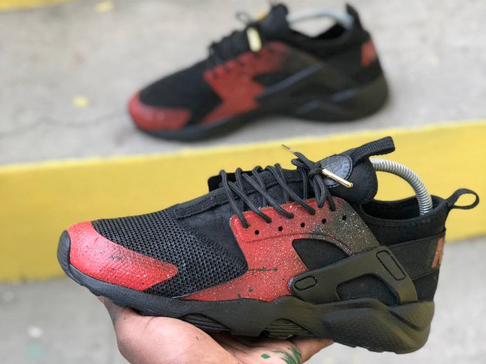 Custom Red Galaxy Nike Huaraches - Kiaun's Customs