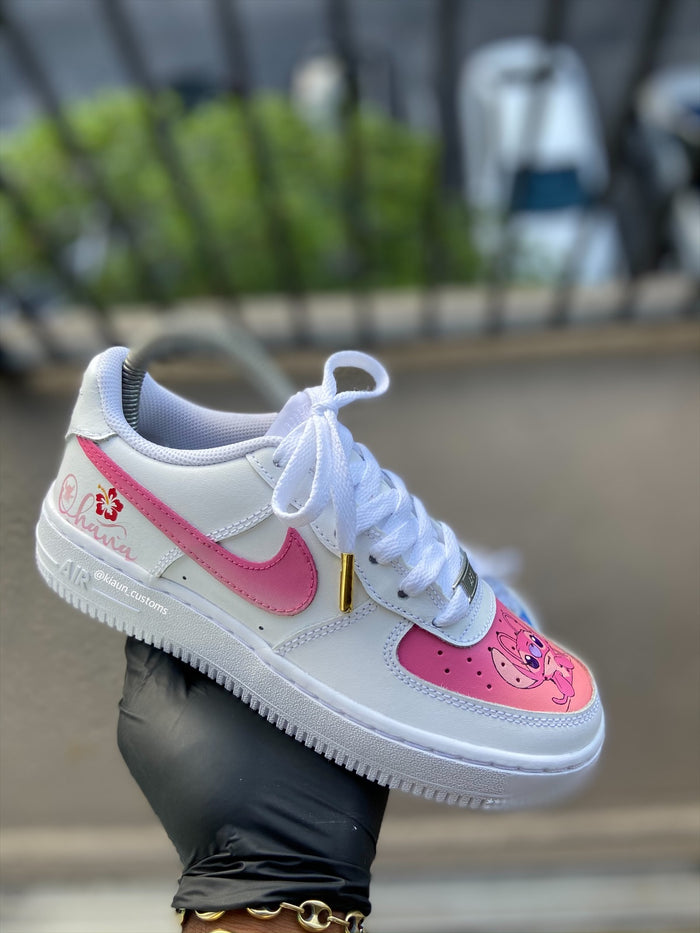 Custom lilo & stitch themed Af1s - Kiaun's Customs