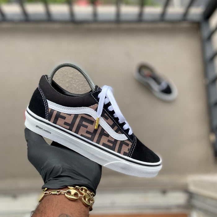 Custom Fendi themed Vans - Kiaun's Customs