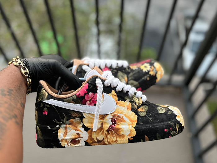 Custom Flower Print Air Force 1 - Kiaun's Customs LLC