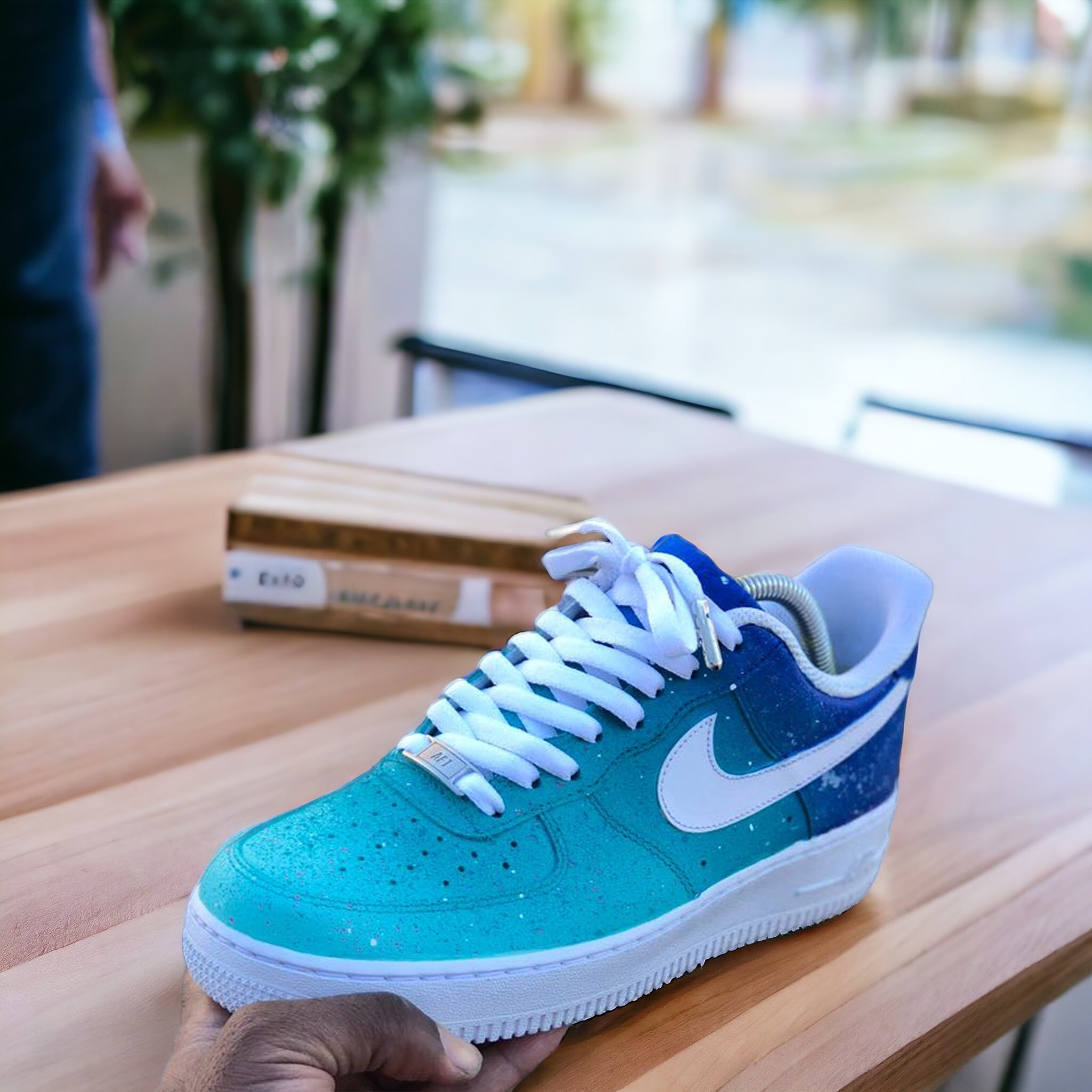 Turquoise air cheap force ones