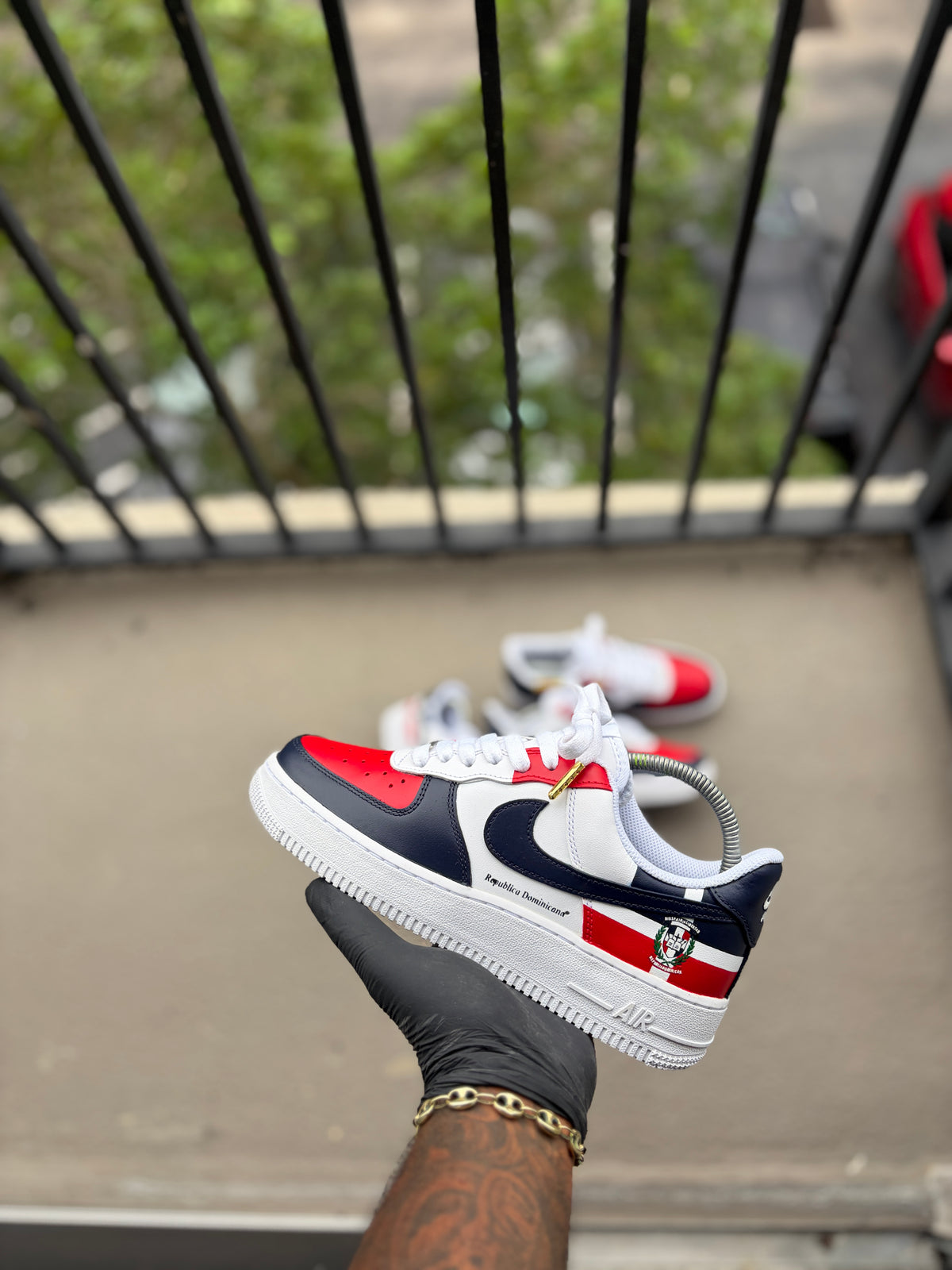 Custom Dominican Republic Themed Air Force 1s