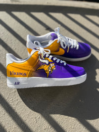 Custom Minnesota Vikings Themed Air Force 1s