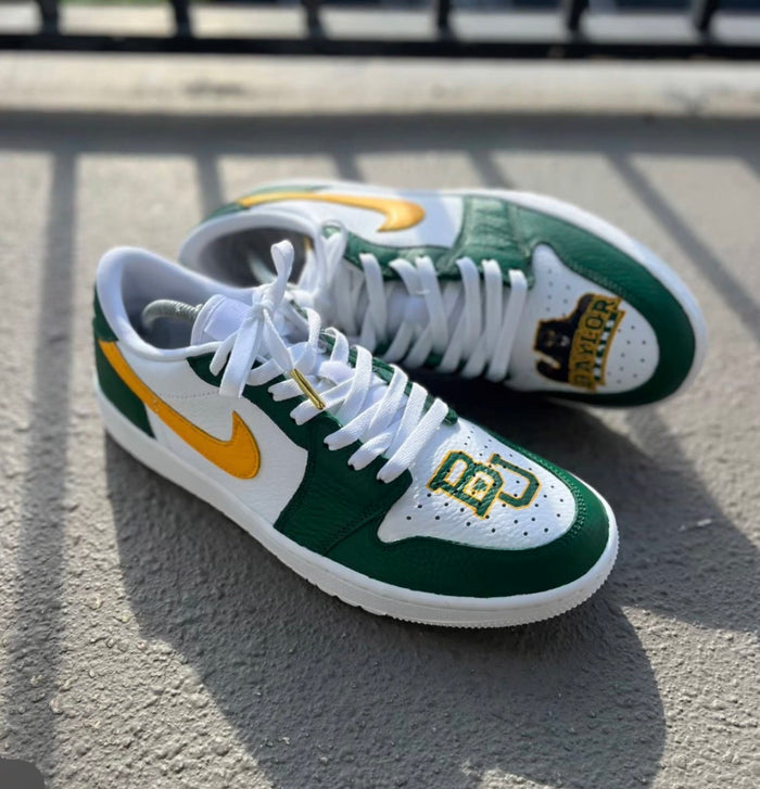 Custom Baylor Theme Air Jordan 1 Lows