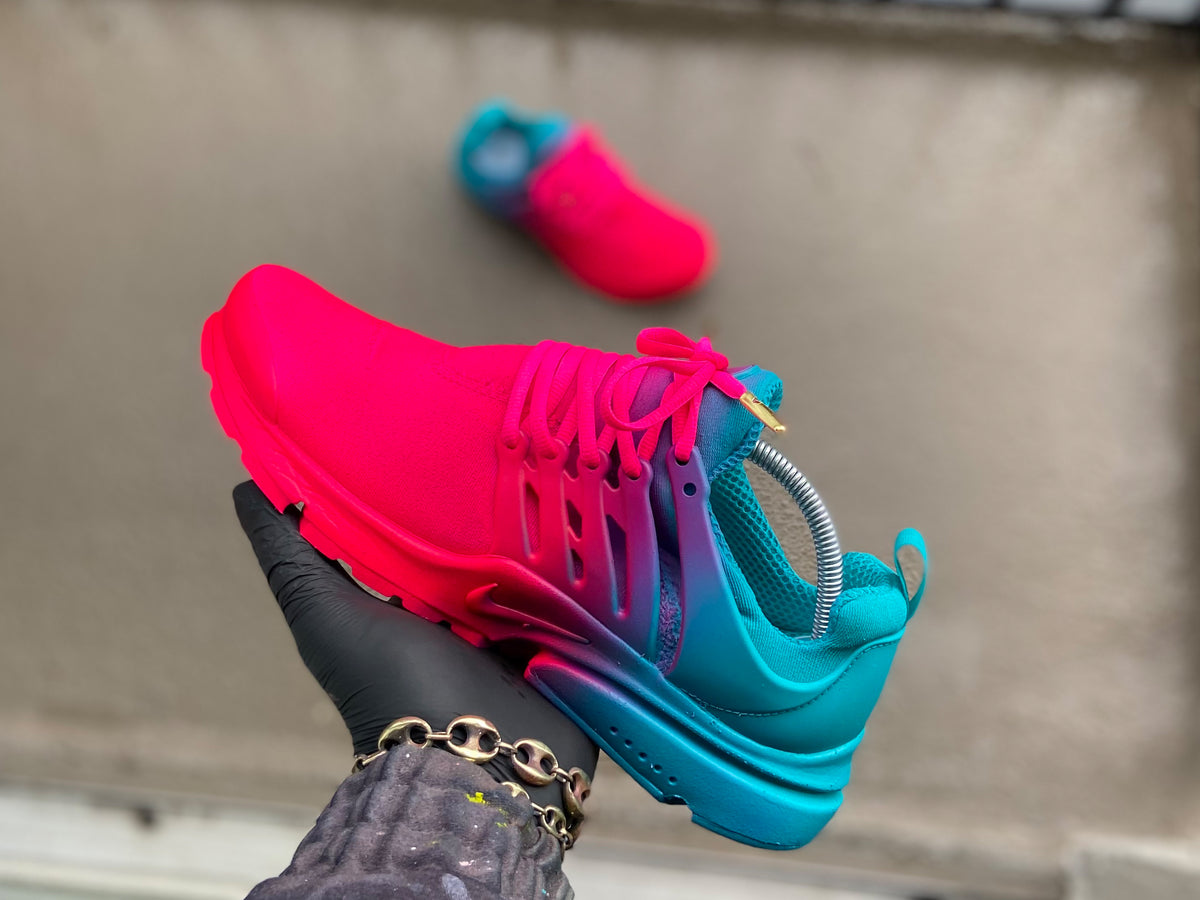 Custom Pink and Turquoise Nike Presto - Kiaun's Customs LLC