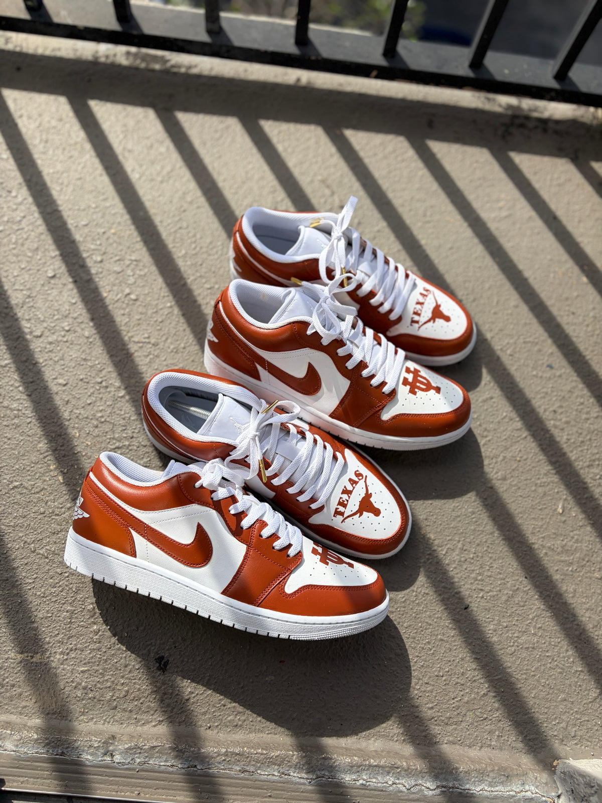 Custom Texas Longhorns Air Jordan 1 Lows