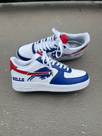 Custom  Buffalo Bills themed Air Force 1s
