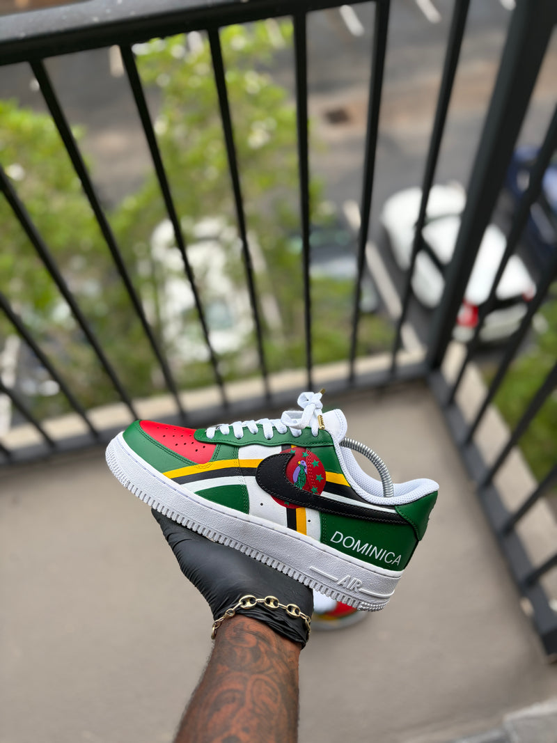 Custom Dominica Themed Air Force 1s