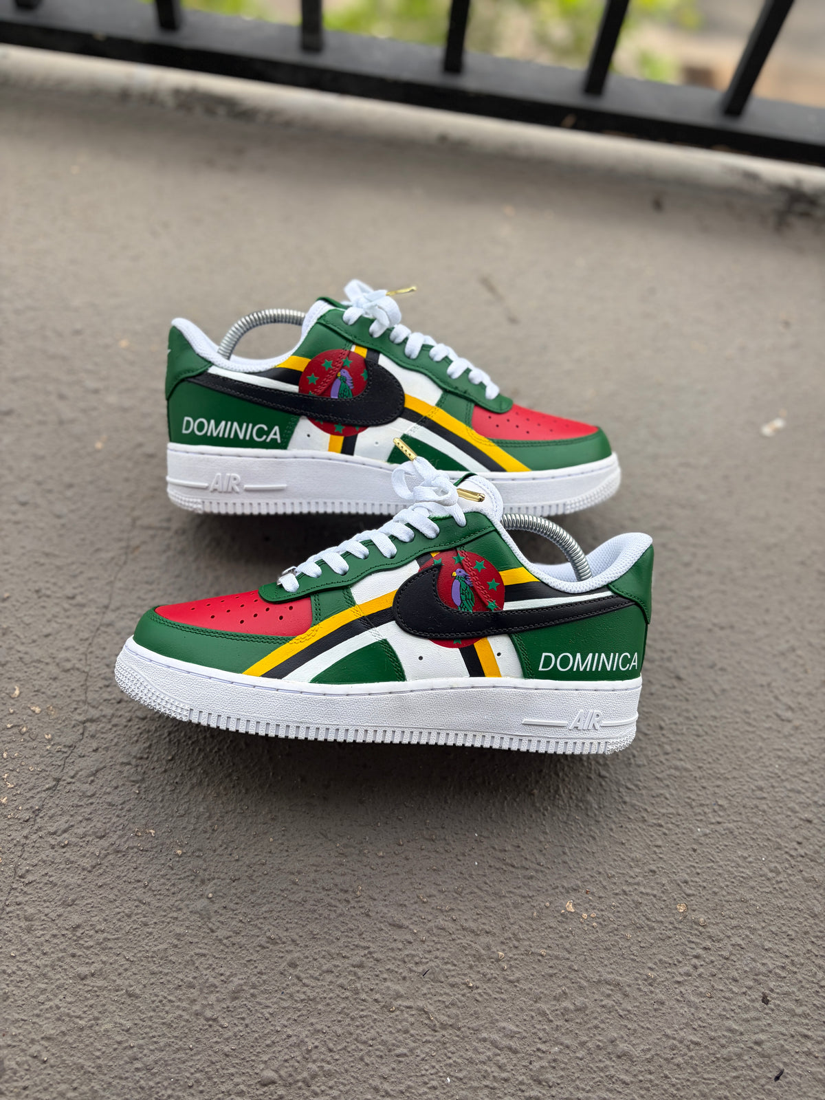 Custom Dominica Themed Air Force 1s