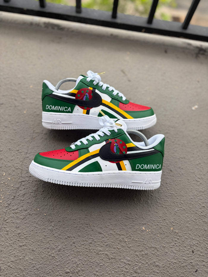 Custom Dominica Themed Air Force 1s