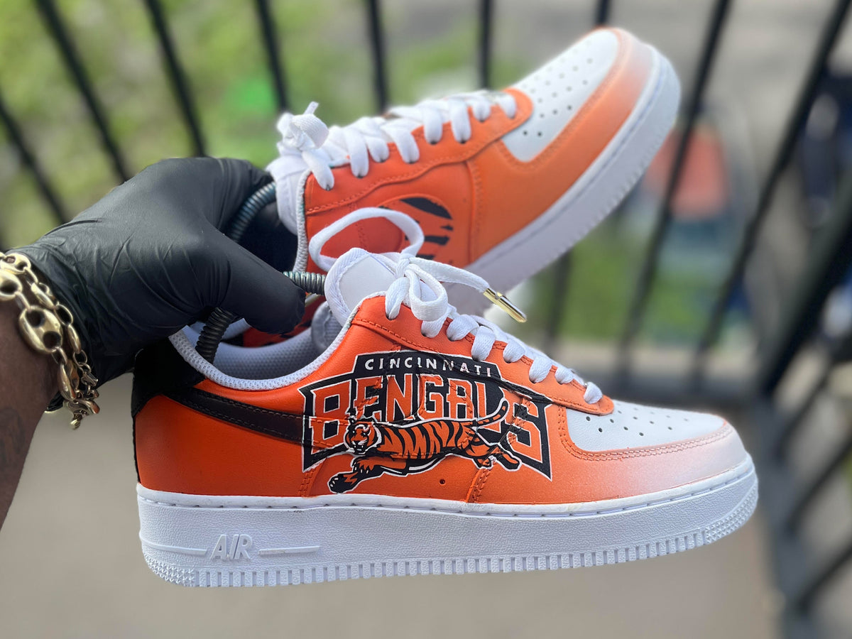 Custom Cincinatti Bengals Air Force 1s - Kiaun's Customs LLC