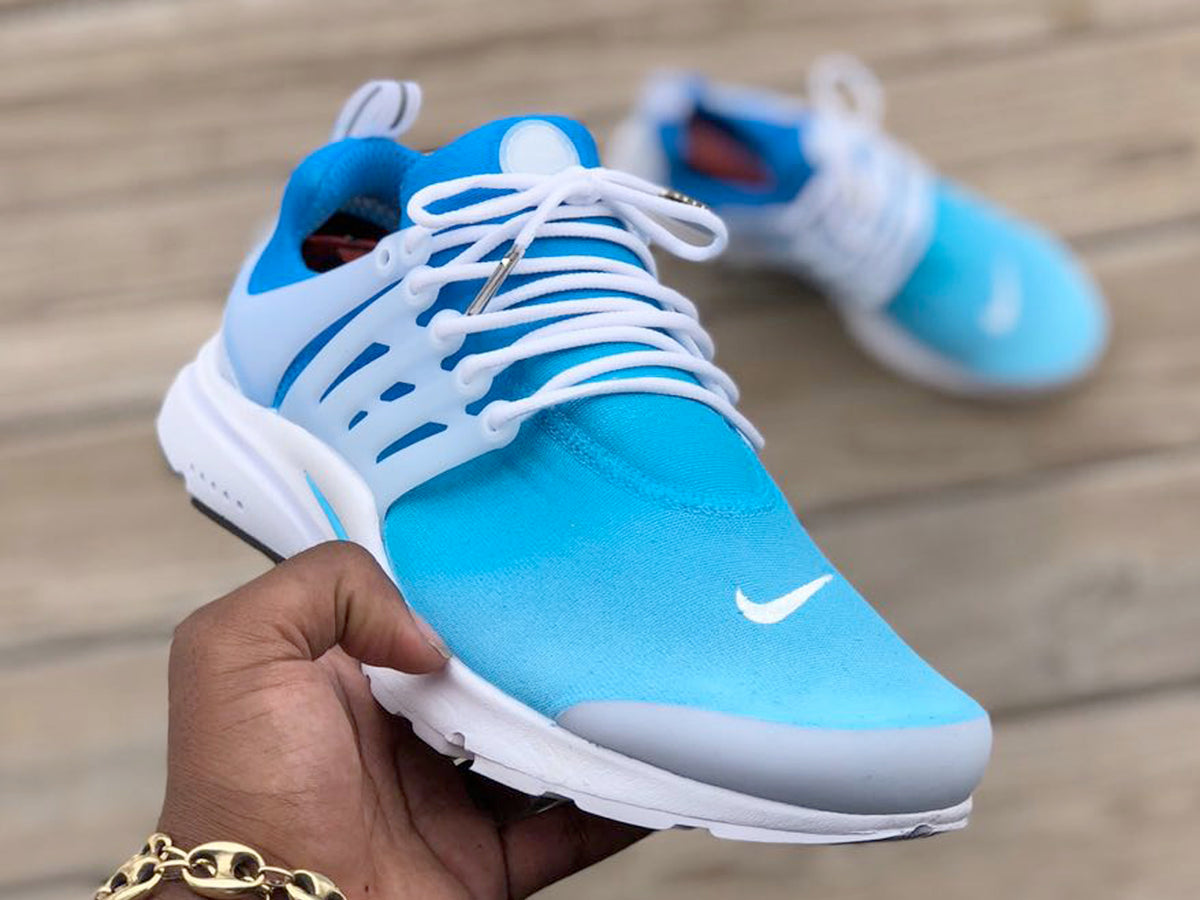 Custom Baby Blue Nike Prestos - Kiaun's Customs