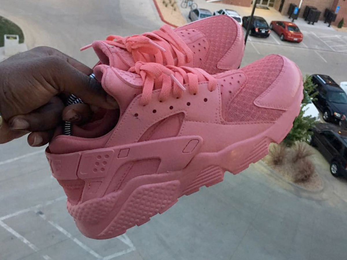 Custom Petal Pink Nike Huaraches - Kiaun's Customs