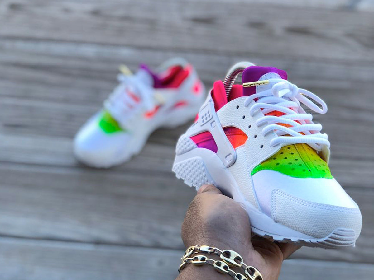 Custom Rainbow Nike Huaraches - Kiaun's Customs
