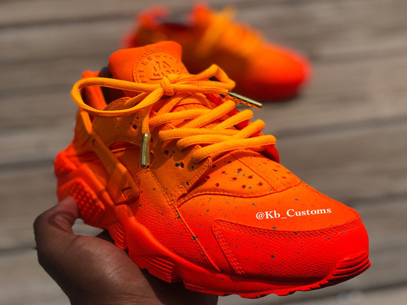 Custom Sunset Orange Nike Huaraches - Kiaun's Customs