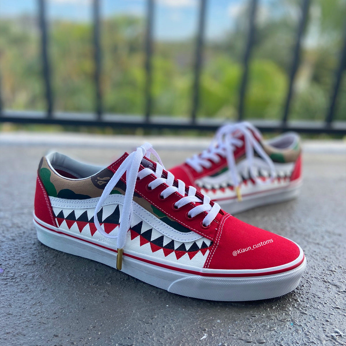 Red store bape vans