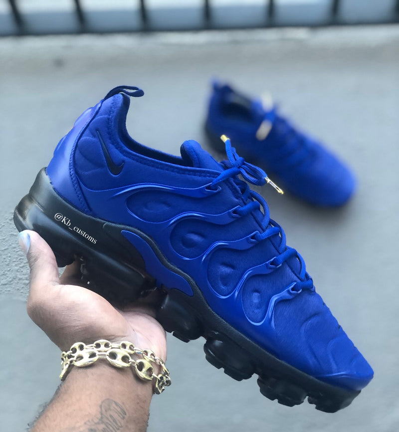 Custom Blue and Black Nike Vapormax - Kiaun's Customs
