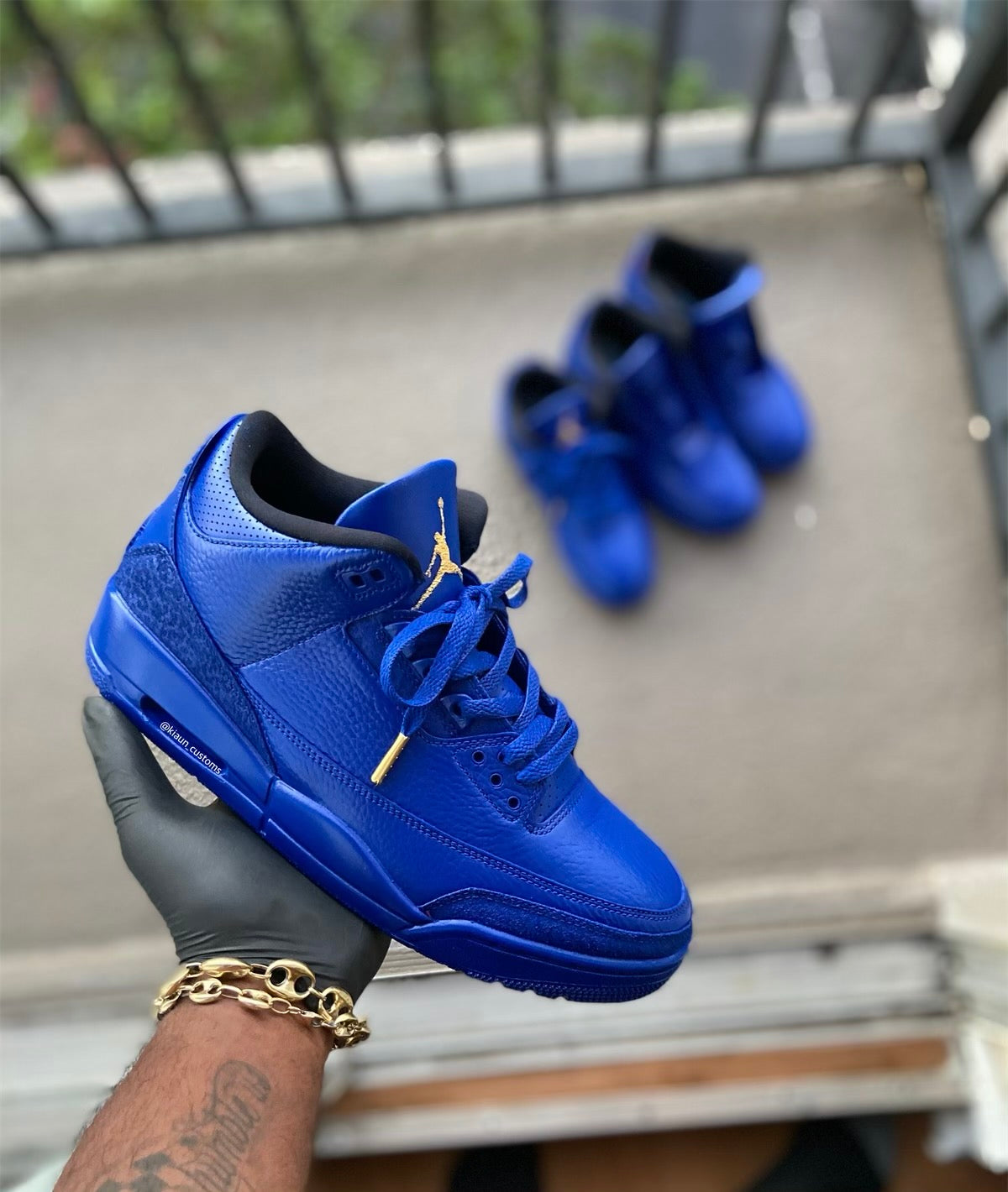 Custom 2025 blue jordans